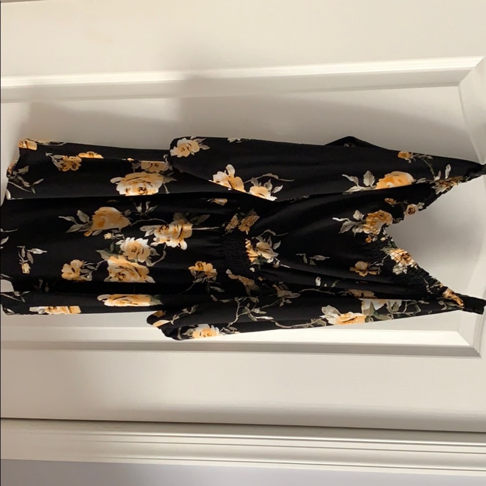 Flower black dress